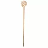 Lurrose Metall Haarstab Glänzend Lange Haarnadeln Einfache Dekorative Haarstäbchen für Brötchen (Golden)