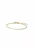 Purelei Sleek Fußkettchen – wasserfest & verstellbar | Filigranes Schlangenketten-Anklet aus Edelstahl & 14K/18K Vergoldung | Minimalistischer Sommer-Look & zeitlose Eleganz (Gold)