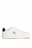 Calvin Klein Herren Cupsole Sneaker Classic Mono aus Leder, Weiß (Bright White/Black), 44