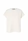 zero Damen Sweatshirt mit Nieten 44, Patch CreamSilver