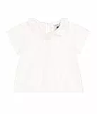 Petit Bateau Baby Mädchen A0CND Kurzarmbluse, Weiß, 6 Monate