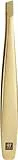 ZWILLING Pinzette Schräg (Zupfen von Augenbrauen, Entfernen von Splittern, handgeschliffene, angeraute Spitzen, hypoallergen), Premium, Gold, 90 mm