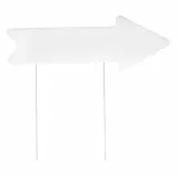 DIYEAH Leeres Kunststoff gartenschild mit Erdspieß Wetterfestes DIY Außen schild für Garten und Rasen Stabile Kunststofftafel zur Individuellen Beschriftung