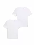 TOM TAILOR Herren Crewneck T-Shirt im Doppelpack, 20000 - White, XL