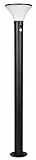 Reality Leuchten LED Außen Wegeleuchte Gorda R44676132, Kunststoff Schwarz matt, 3.5 Watt LED, Hybrid Solar/Akku, Dämmerungssensor, Bewegungssensor