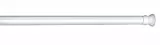 WENKO Teleskop-Duschstange, ausziehbare Duschvorhangstange zum Klemmen – ohne bohren und ohne Rückstände, aus rostfreiem und langlebigem Aluminium, Ø 2 x 70-115 cm, Weiß