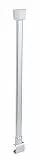 WENKO Deckenstütze Era Chrom, Winkel-Duschvorhangschiene aus rostfreiem Aluminium, L-Form, 57 cm, Chrom