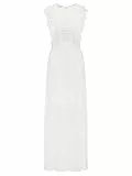 ApartFashion Damen Abendkleid Kleid, Creme, 36 EU