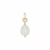 Amor Charm 925 Sterling Silber Damen Charms, mit Süßwasserzuchtperle, 2,1 cm, Weiß, Kommt in Schmuck Geschenk Box, 2038505
