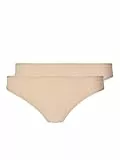 Skiny Damen Advantage Micro 2er Pack String, Beige (Beige 2409), (Herstellergröße: 38)