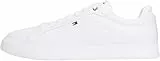 Tommy Hilfiger Herren Court Sneaker Icon Light aus Leder, Weiß (White), 41