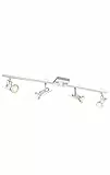 Home Sweet Home Moderner LED Deckenleuchte | Cali | 81.5/11.5/16.5cm | Matt-Nickel | 4 Flammig | Metall | Dimmbar | inkl. LED-Leuchtmittel | GU10 | 5W | 390lm | warmweißes Licht