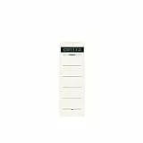 Centra Rückenschild selbstklebend für Standard-Ordner mit 75 mm Rückenbreite, 10 Stück, Kurzes und breites Format, 61 x 192 mm, weiß, 521114