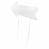 Sosoport Gartenschild Aus Kunststoff Leeres Zeichen Für Draußen Rasenschild Mit Pfahl Gartendekor Diy Blank Zeichen Boden Für Tage Der Offenen Tür Werbung Und
