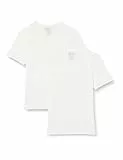 Dim T-Shirt Mann Thermoregulierend Baumwolle V-Ausschnitt Dim Sport x2 Weiß S
