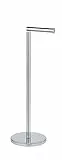 WENKO Stand Toilettenpapierhalter 2-in-1, platzsparender Rollenhalter aus Edelstahl, für bis zu 4 Ersatzrollen, 21 x 55 x 17 cm