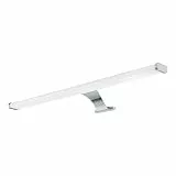 EGLO LED Spiegelleuchte Vinchio, Spiegellampe aus Stahl und Kunststoff, Badezimmer Lampe in Chrom, Weiß, Feuchtraumleuchte, IP 44, L 60 cm