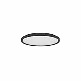 EGLO LED Büro-Deckenleuchte Testara-E, Ø 30 cm, 2600 Lumen, schwarze Deckenlampe Küche, Aufbauleuchte rund, Lampe Decke neutralweiß