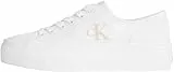 Calvin Klein Damen Vulcanized Sneaker Flatform Low Top, Weiß (Triple Bright White), 39