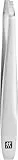 ZWILLING Pinzette Abgewinkelt (Zupfen von Augenbrauen, angeraute, perfekt kalibrierte Spitzen, hypoallergen), Premium, Silber, 90 mm