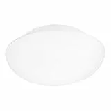 EGLO Deckenlampe Ella, Ø 35 cm, 2 flammige Wandlampe, Deckenleuchte aus Stahl und Glas in Weiß, Opal matt, Wohnzimmerlampe, Küchenlampe, Bürolampe, Flurlampe Decke, E27 Fassung