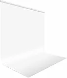 UTEBIT Foto Hintergründe Weiß, 2mx3m Fotohintergrund Weiß Fotografie Polyester Schlicht Anti Falten Fotowand Hintergründe Back Drop für Fotoshooting Videoaufnahme
