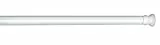 WENKO Teleskop-Duschstange, ausziehbare Duschvorhangstange zum Klemmen – ohne bohren und ohne Rückstände, aus rostfreiem und langlebigem Aluminium, Ø 2 x 110-185 cm, Weiß