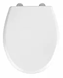 WENKO WC-Sitz Mod. Gubbio antibakterieller Duroplast mit Absenkautomatik bis 350 kg belastbar einfache Fix-Clip Befestigung robust langlebig Farbe Weiß