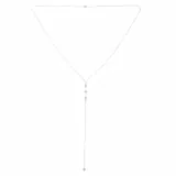 Happyyami Rückenkette Silber Kristall Halskette Vorne Und Hinten Elegante Braut Rückenkette Damen Körperkette Für Hochzeit Party Und Festliche Anlässe