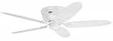 HUNTER FAN Deckenventilator Low Profile 132 cm für den Innenbereich, mit Zugkette und 4 austauschbaren Flügeln in der Farbe Weiß und Ahorn, optimal für Sommer und Winter, Modell 24377