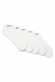 BOSS Herren 5P AS Uni CC Fünferpack Sneakers-Socken aus Baumwoll-Mix mit Branding Weiß 43-46