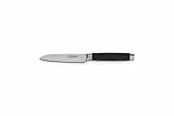 LE CREUSET Santoku Messer, 13 cm 18/8 Edelstahlklinge mit glattem Schliff, Kunststoffgriff, Rostfrei, Schwarz/Silber, 98000213000300
