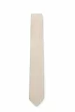 BOSS Herren H-TIE CM 7.5 ONE ONE Krawatte aus Leinen-Seiden-Mix mit Jacquard-Struktur Hellbeige Stck