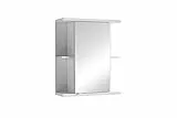 byLIVING Spiegelschrank Nebraska/weiß/Badschrank mit Spiegeltür / 1-türiger Spiegel Hängeschrank/Badezimmer/Bad-Spiegel/viel Stauraum/B 60, H 70, T 25 cm