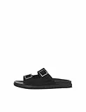 JACK & JONES Herren Jfwdallas Suede Buckle Sandal, Black, 43 EU