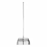 JUMPLAWN Edelstahl Kehrschaufel mit langem Griff und verstärktem Stiel, ergonomisch für Garten und Küche, robuster Haushaltsschaufel mit kleinem Format