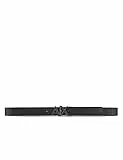 Armani Exchange Herren Everyday Logo Belt Gürtel, Schwarz, 38