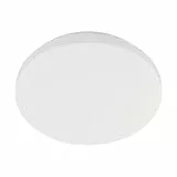 EGLO LED Deckenlampe Pogliola, Ø 26 cm, runde Deckenleuchte, flache Aufbauleuchte für Schlafzimmer und Flur, Metall und Kunststoff in Weiß, warmweiß