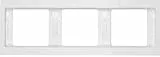 Hager K.1 – Rahmen 3 Elemente horizontal K1 Weiß Polar