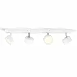 Philips Bracia 4-er LED Spots (22 W), vierflammige Wandspots mit warmweißem Licht, energiesparende Raumbeleuchtung mit langer Nutzlebensdauer, weiß