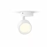 Philips Bracia 1-er LED Spot (5,5 W), einflammiger Wandspot mit warmweißem Licht, energiesparende Raumbeleuchtung mit langer Nutzlebensdauer, weiß
