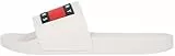 Tommy Jeans Herren Badeschuhe Pool Slide Essential Badelatschen, Weiß (Ecru), 42