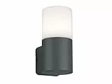Trio Leuchten Außen Wandleuchte Hoosic 224060142, Aluminium Druckguss anthrazit, Kunststoff weiß, exkl. 1x E27
