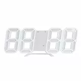 UKCOCO 3D LED Digitaler Wecker mit USB Ladefunktion LED Wanduhr aus Kunststoff Digitale und Datumsanzeige für Homeoffice und Zuhause