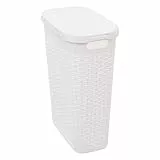 5 five simply smart 5five - schlanker abfallbehälter rattan 40l weiß