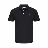 JACK & JONES Herren Jjepaulos Polo Ss Noos Poloshirt, Black/Detail:Classic, XL