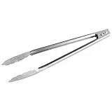Fackelmann Mehrzweckzange 30 cm, Servierzange aus Edelstahl, Küchen- und Grillzange (Farbe: Silber), Menge: 1 Stück