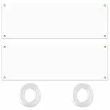 2 STK Großes Leeres Banner Weißes Selbst Gestalten, Polyester Weiß Blanko Banner für DIY Geburtstags- und Hochzeitsbanner