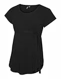 MAMALICIOUS Damen Vmmbella Top WVN Ga Noos T-Shirt, Schwarz, L EU