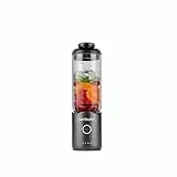 nutribullet Flex 590ml - tragbarer Smoothie-Mixer mit Trinkdeckel, zerkleinert Eis und gefrorene Früchte, USB-C, Trageschlaufe, BPA-freier Becher, leicht zu reinigen, Stahlgrau (NBP013GM)